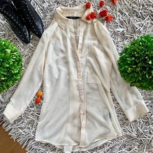 🐘Ark and Co. neutral polyester shirt size S